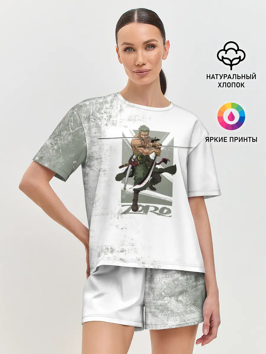 Женская пижама с шортами / Зоро One Piece. Большой куш