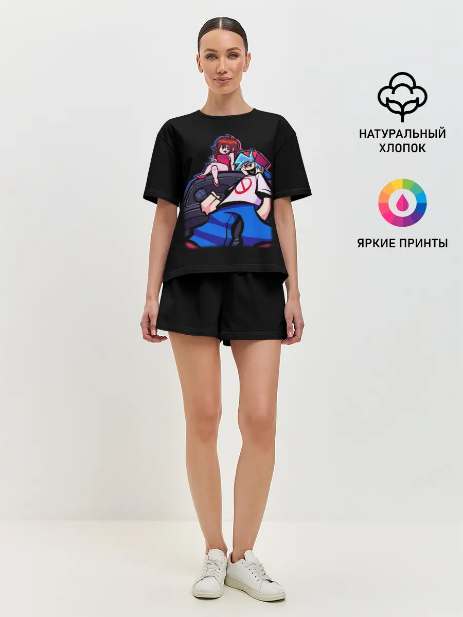 Женская пижама с шортами / Бойфренд и Герлфренд FNF