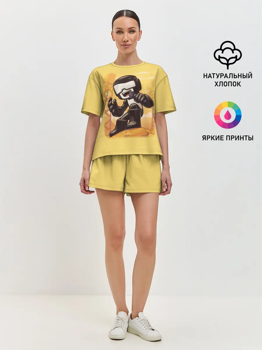 Женская пижама с шортами / Танкист