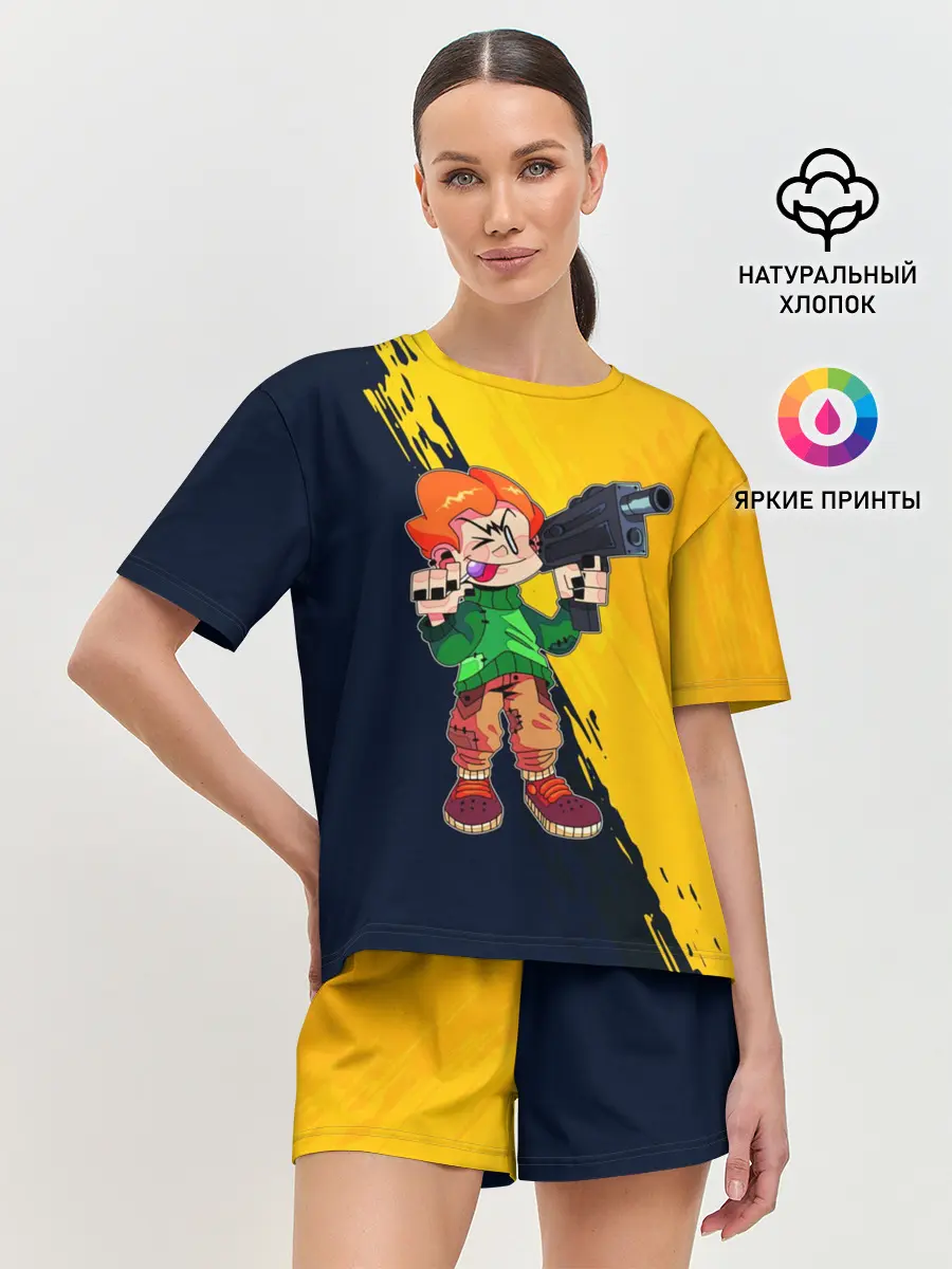 Женская пижама с шортами / FNF PICO / ПИКО