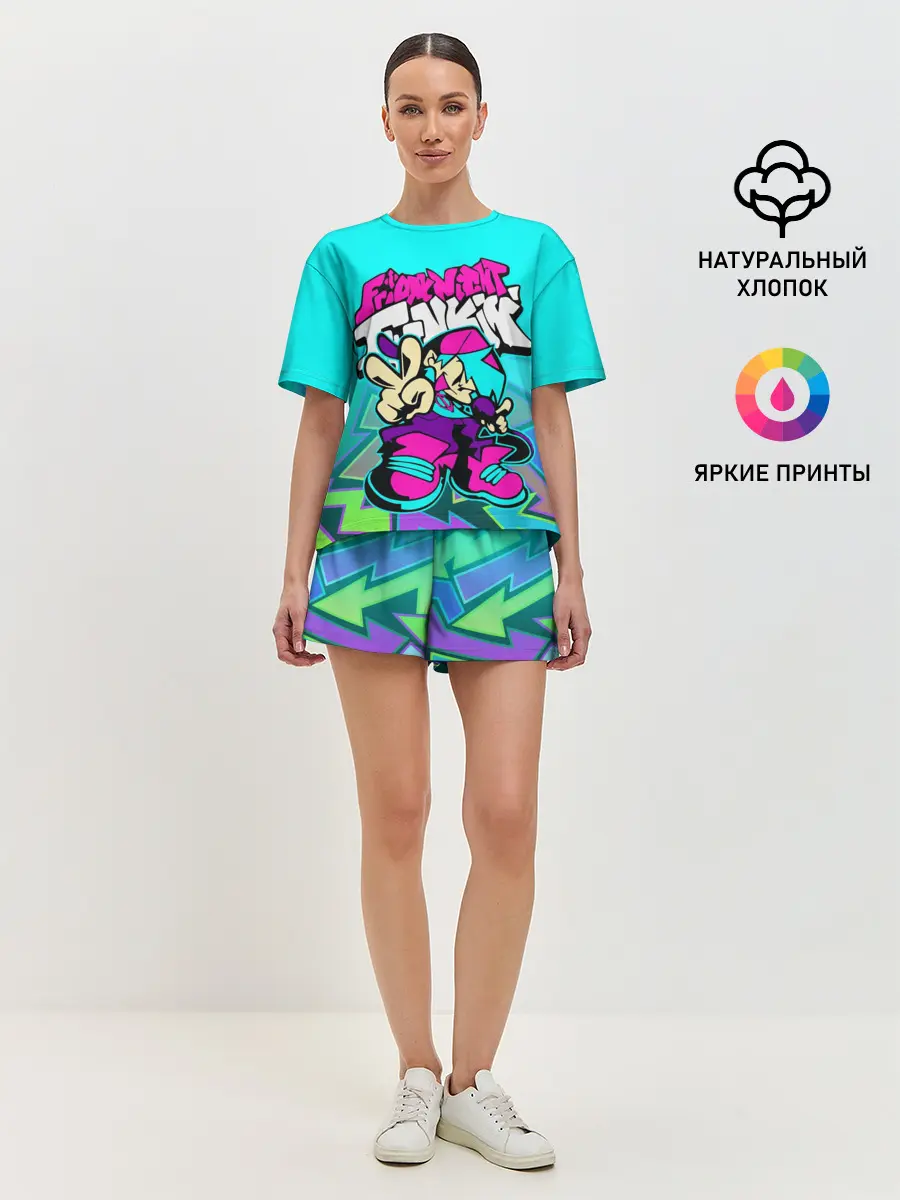 Женская пижама с шортами / FRIDAY NIGHT FUNKIN / АКВАНЕОН