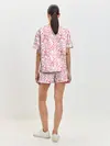 Женская пижама с шортами / Пастельные растения