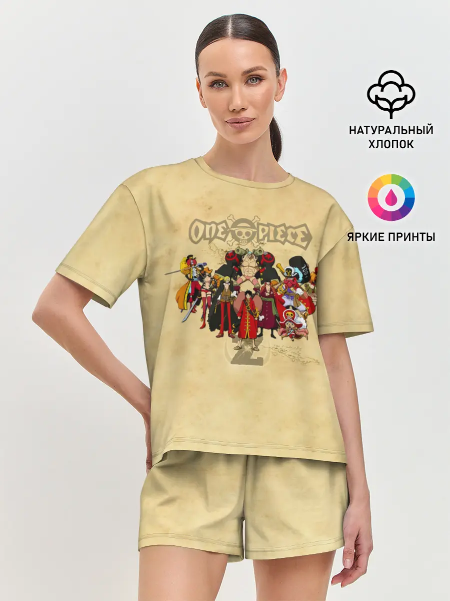 Женская пижама с шортами / One Piece. Большой куш