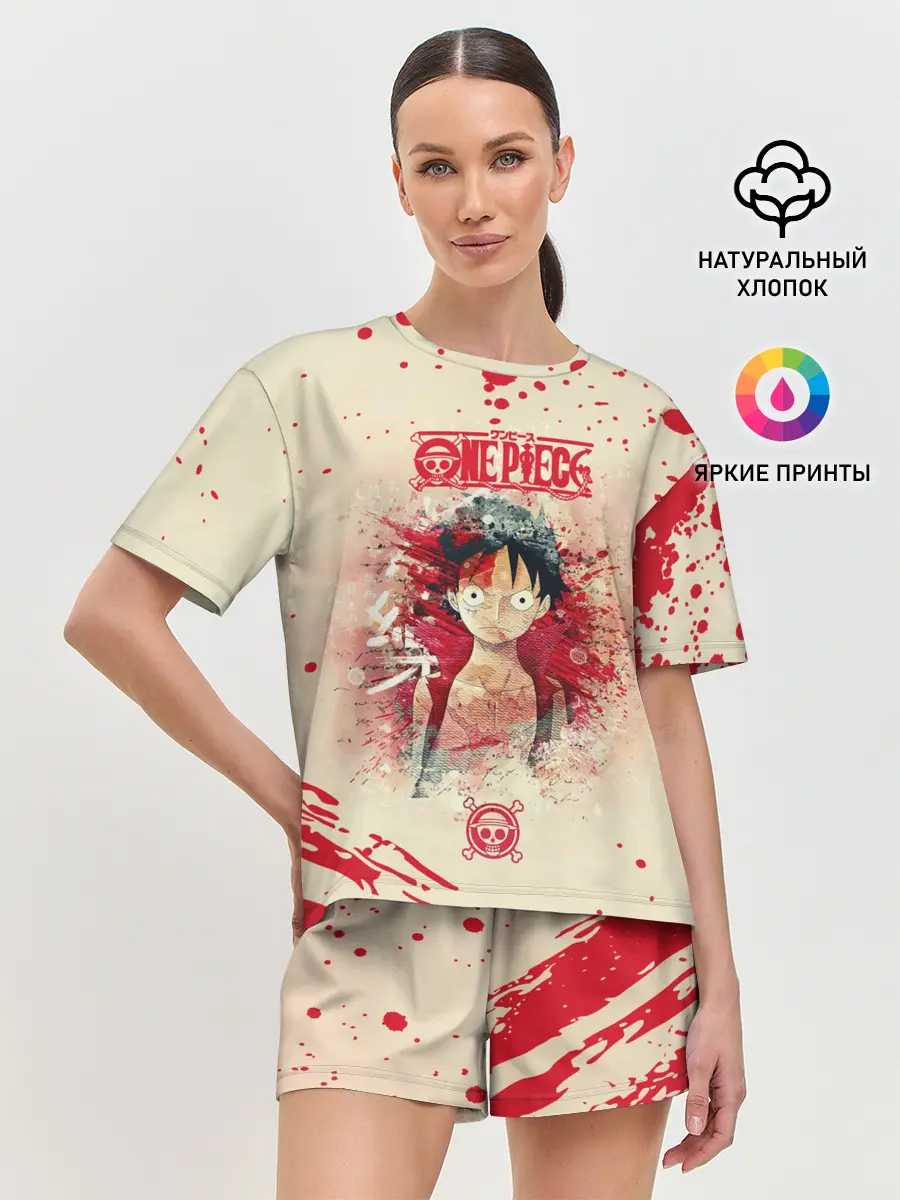 Женская пижама с шортами / Луффи One Piece. Большой куш