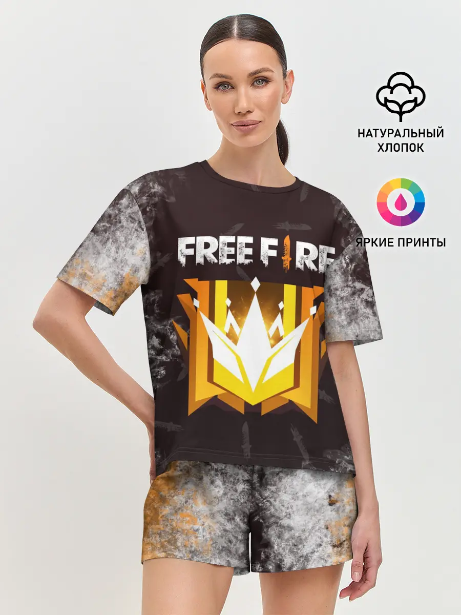 Женская пижама с шортами / Free Fire | Фри фаер