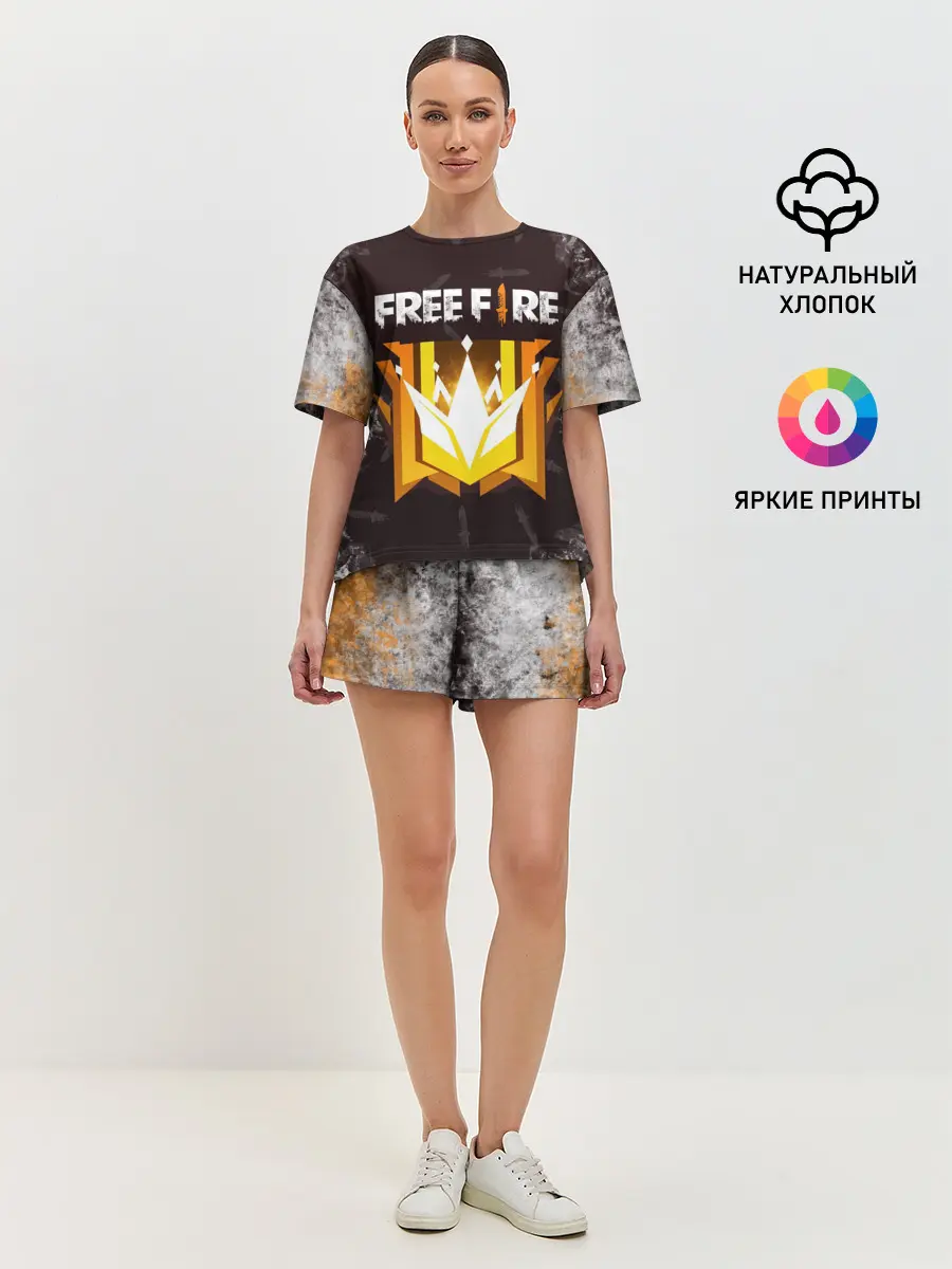 Женская пижама с шортами / Free Fire | Фри фаер