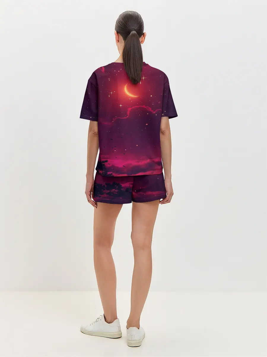 Женская пижама с шортами / СКАЗОЧНАЯ НОЧЬ 2 КРАСНЫЙ