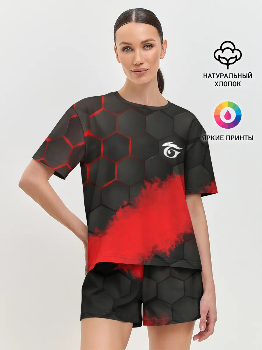 Женская пижама с шортами / GARENA RED LINE