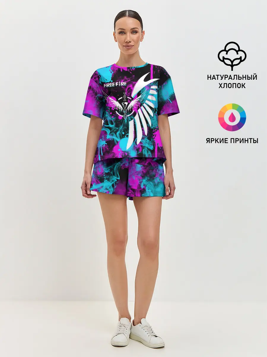 Женская пижама с шортами / FREE FIRE NEON