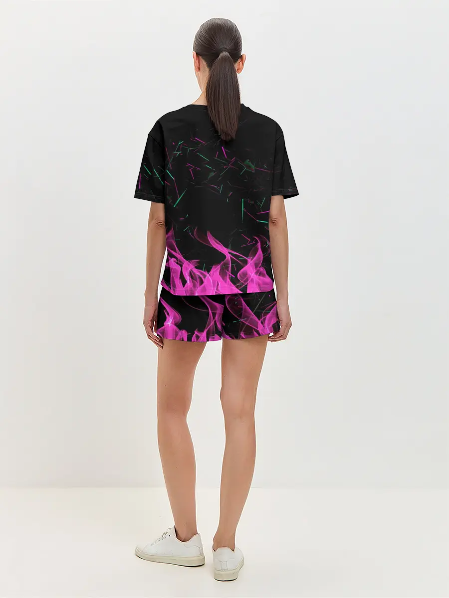 Женская пижама с шортами / Аниме Девушка Киберпанк