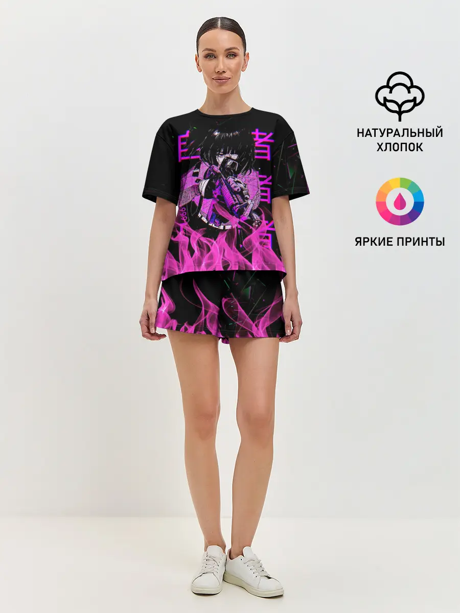 Женская пижама с шортами / Аниме Девушка Киберпанк