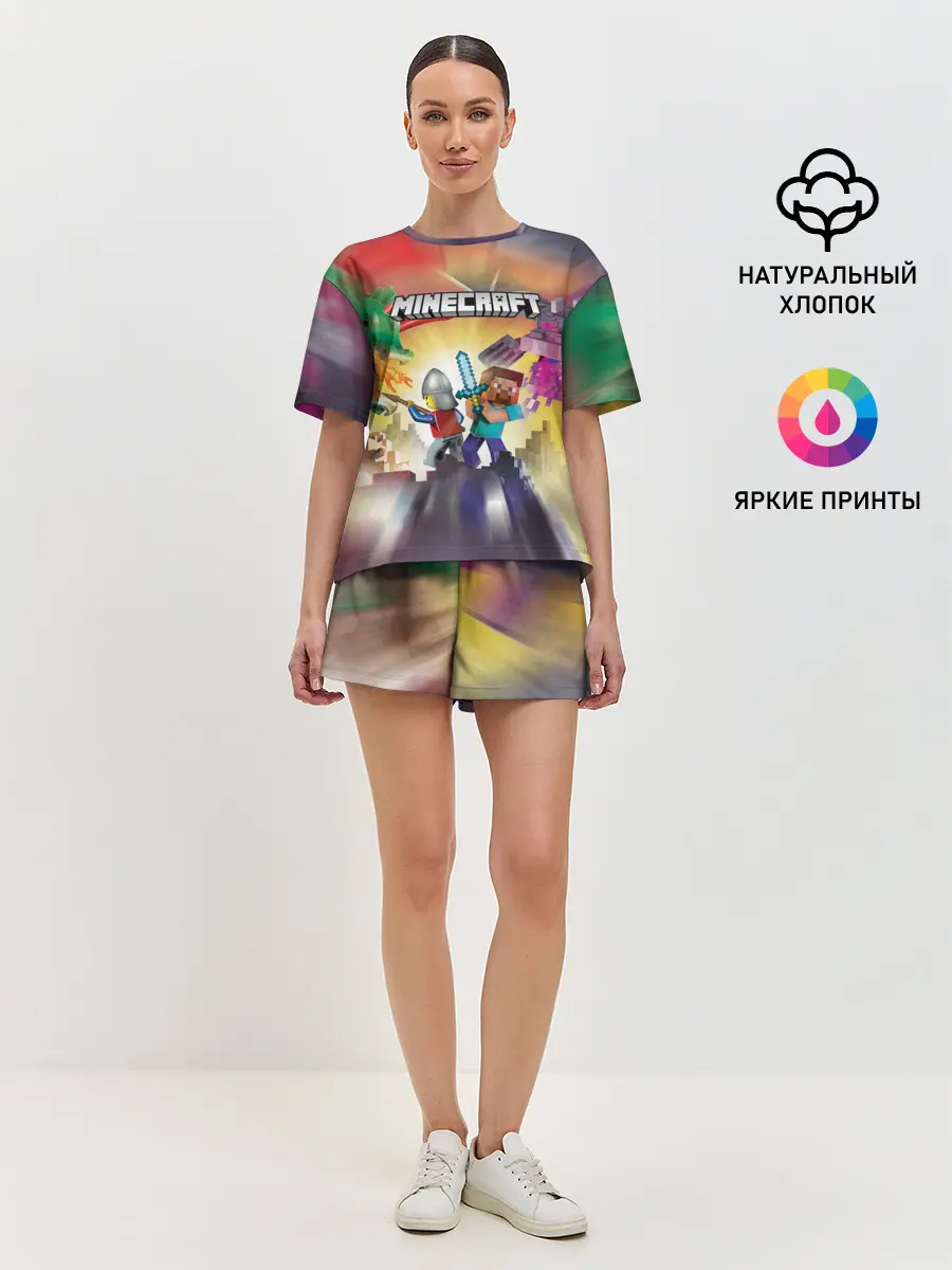 Женская пижама с шортами / MINECRAFT | МАЙНКРАФТ