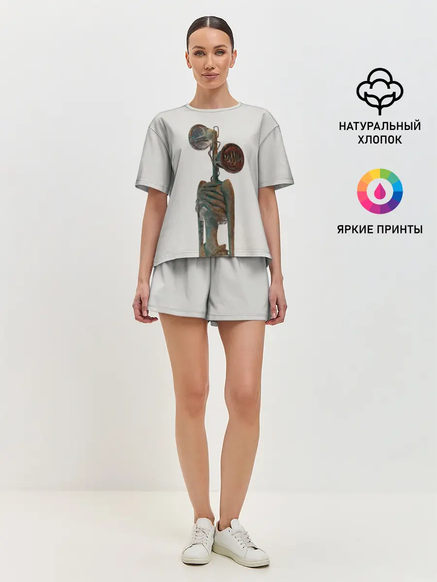 Женская пижама с шортами / СИРЕНОГОЛОВЫЙ | ХОРРОР