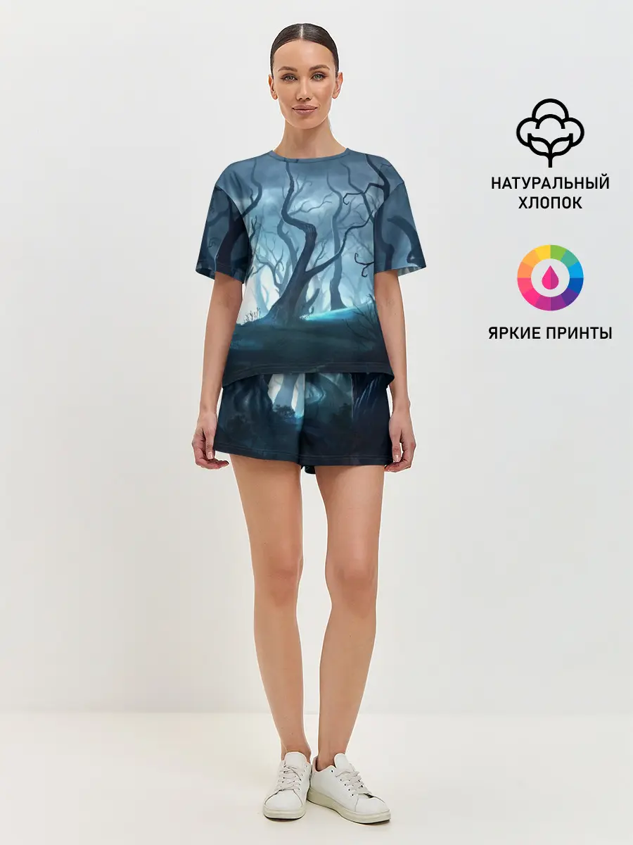Женская пижама с шортами / ДРЕМУЧИЙ ЛЕС