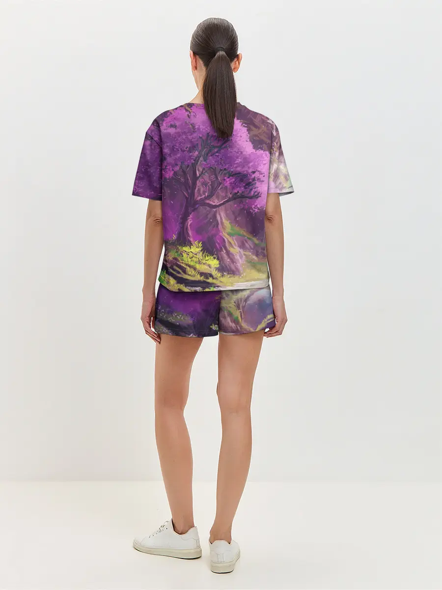 Женская пижама с шортами / ДЕРЕВО САКУРЫ