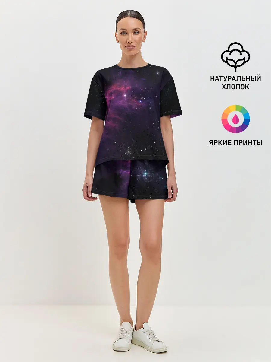 Женская пижама с шортами / Вселенная