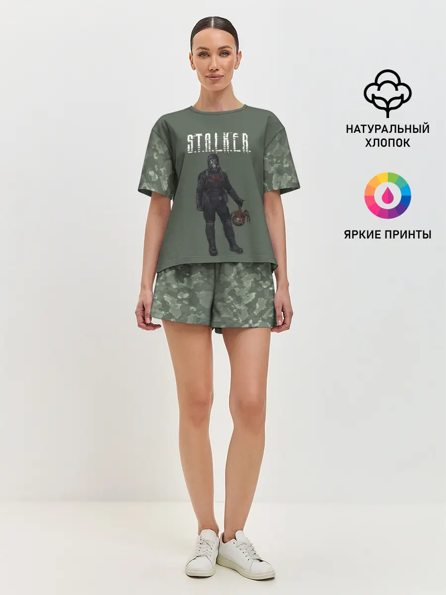 Женская пижама с шортами / S.T.A.L.K.E.R. | С.Т.А.Л.К.Е.Р