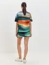 Женская пижама с шортами / Мозаичный абстрактный узор