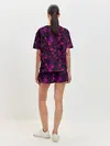 Женская пижама с шортами / Абстрактный узор цвета фуксия