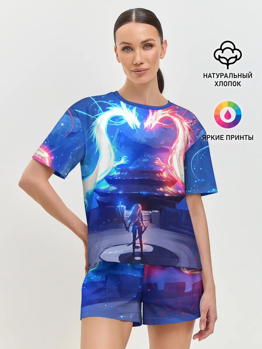 Женская пижама с шортами / БИТВА ДРАКОНОВ