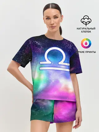 Женская пижама с шортами / Весы / Libra, Знак зодиака