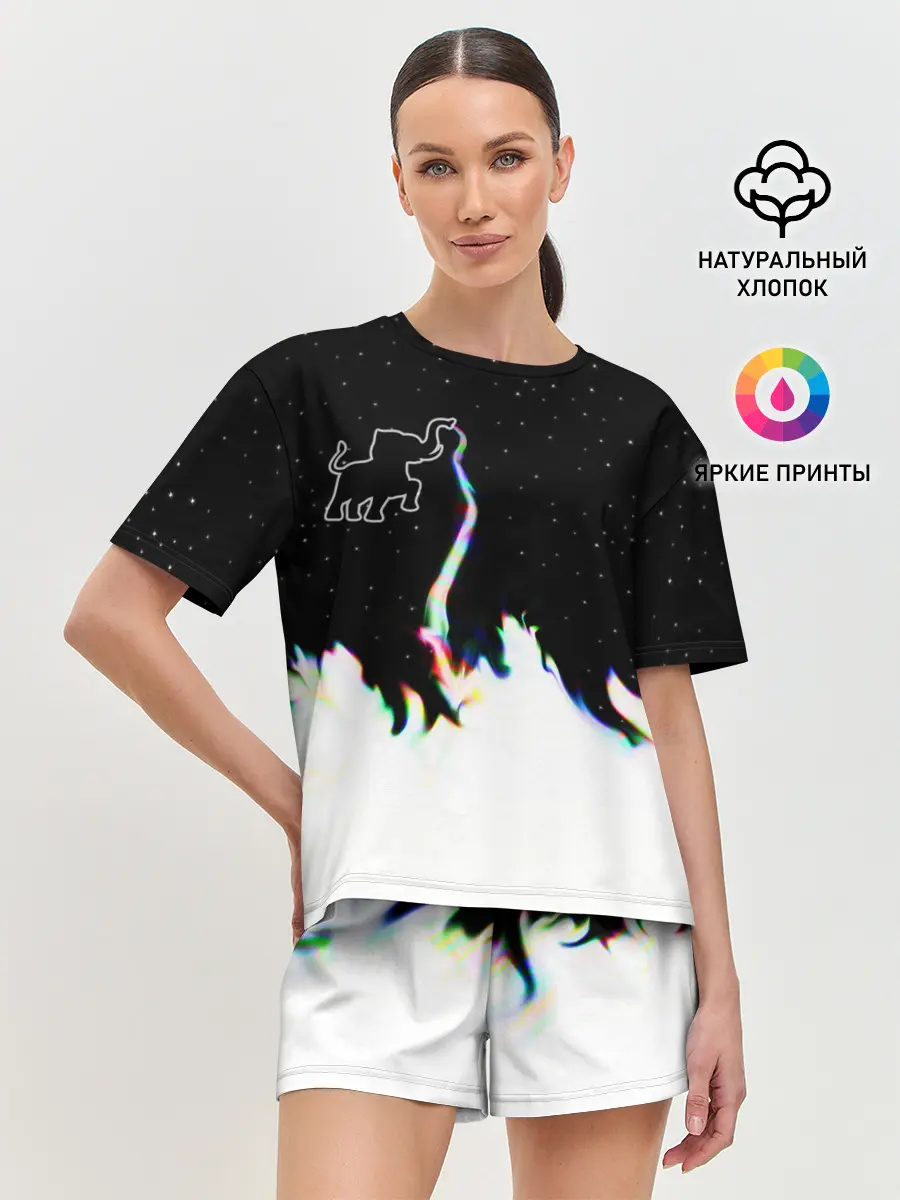 Женская пижама с шортами / Затерянный в космосе