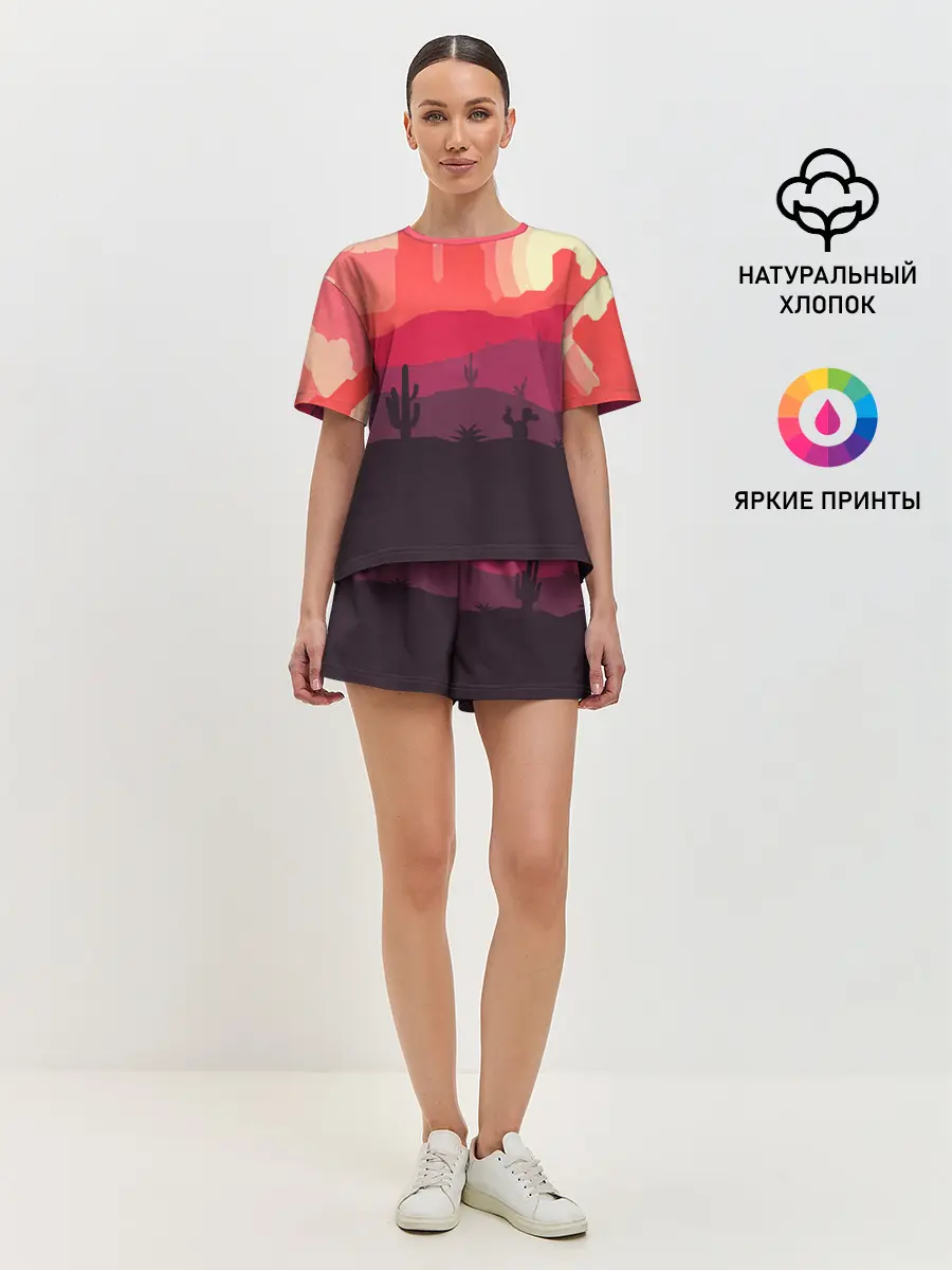 Женская пижама с шортами / Пустыня