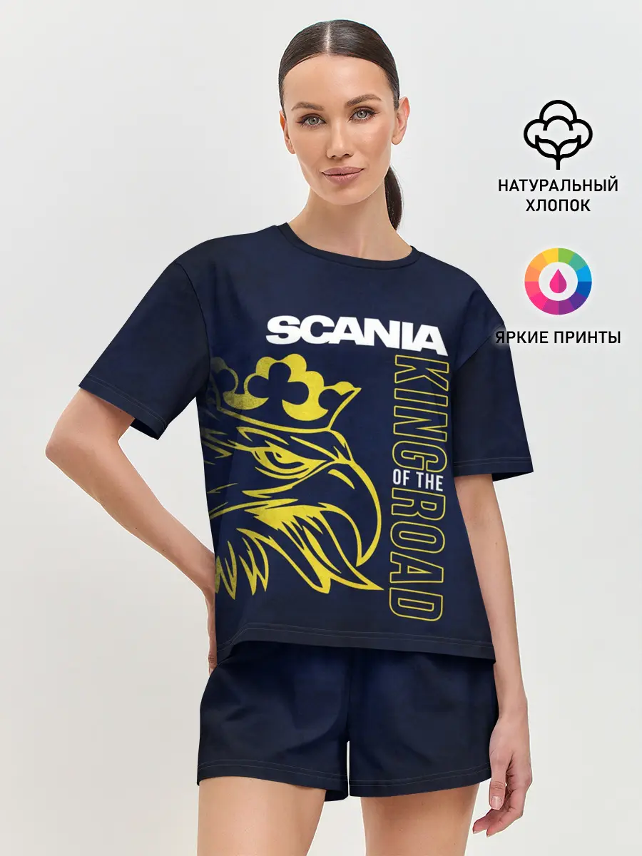 Женская пижама с шортами / Scania king of the road