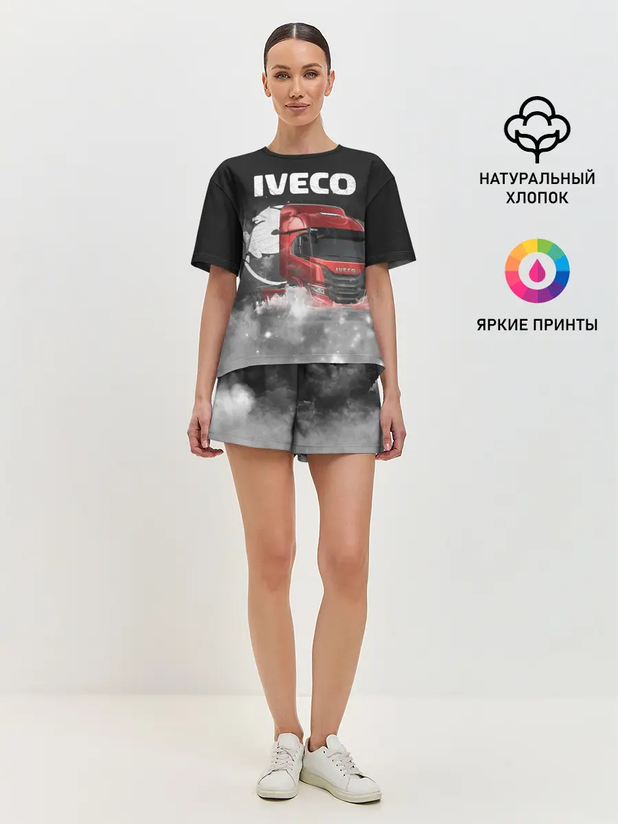 Женская пижама с шортами / Iveco truck