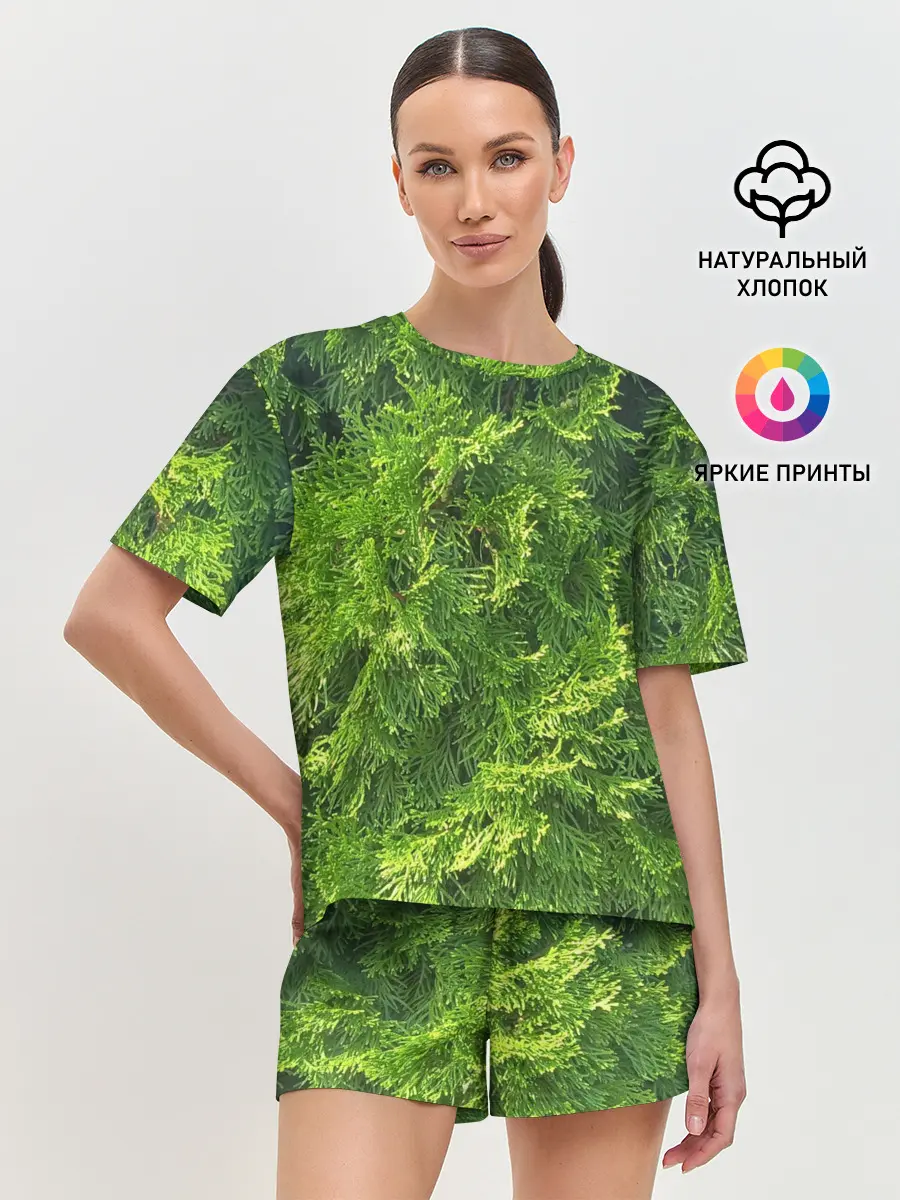 Женская пижама с шортами / Хвойная масса