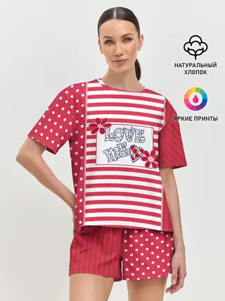 Женская пижама с шортами / Люби меня. Квилтинг .