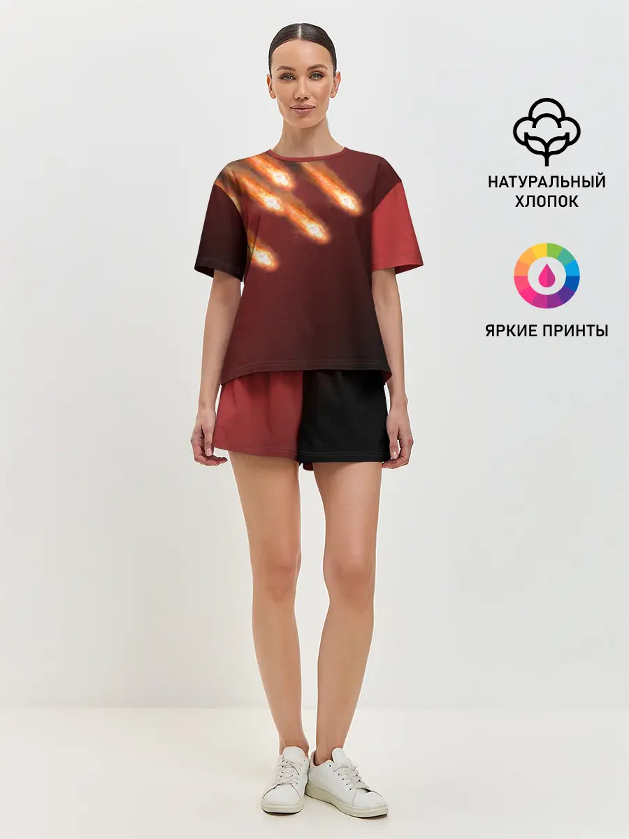 Женская пижама с шортами / Падение комет