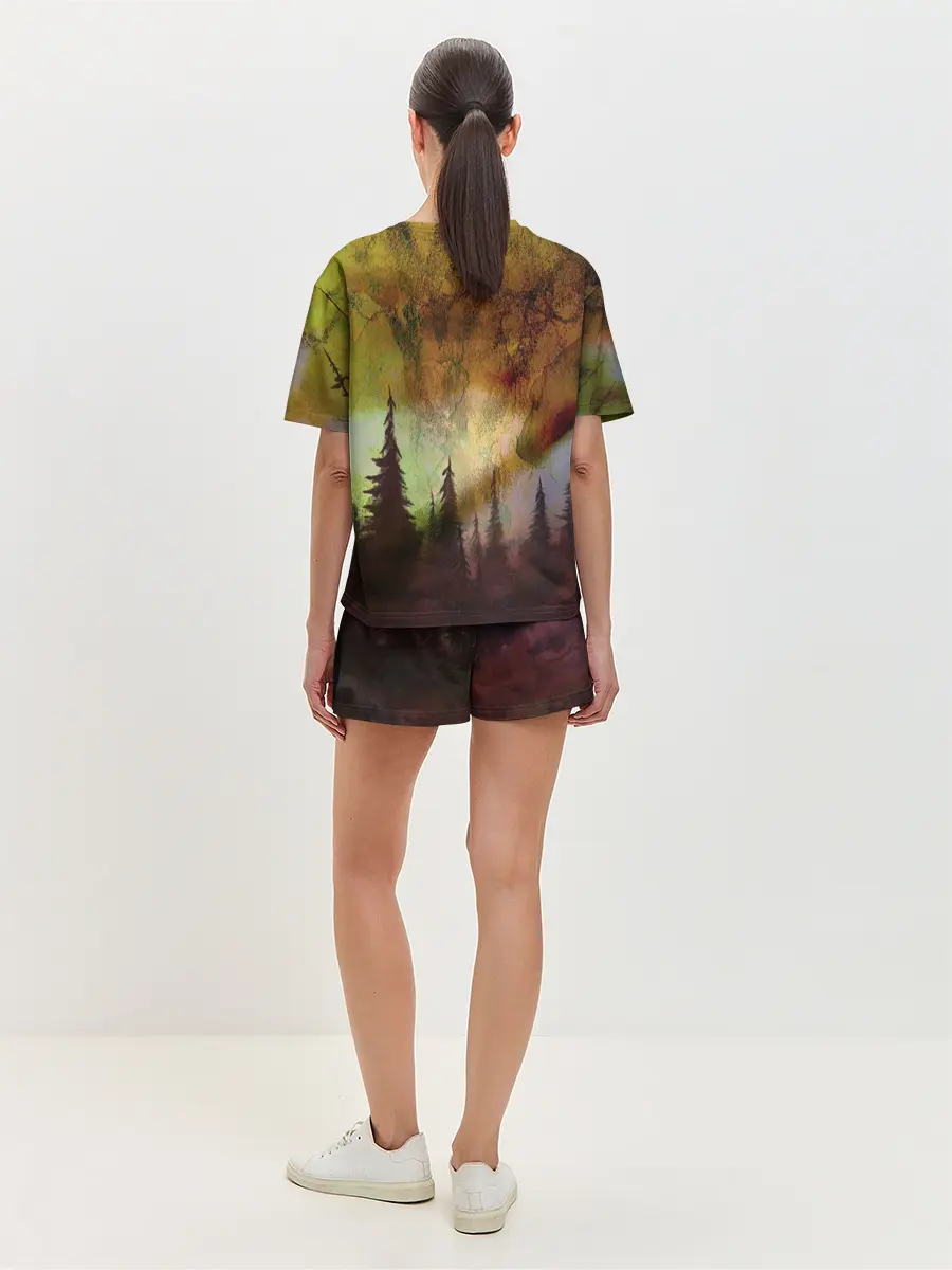 Женская пижама с шортами / СТРАШНЫЙ ЛЕС