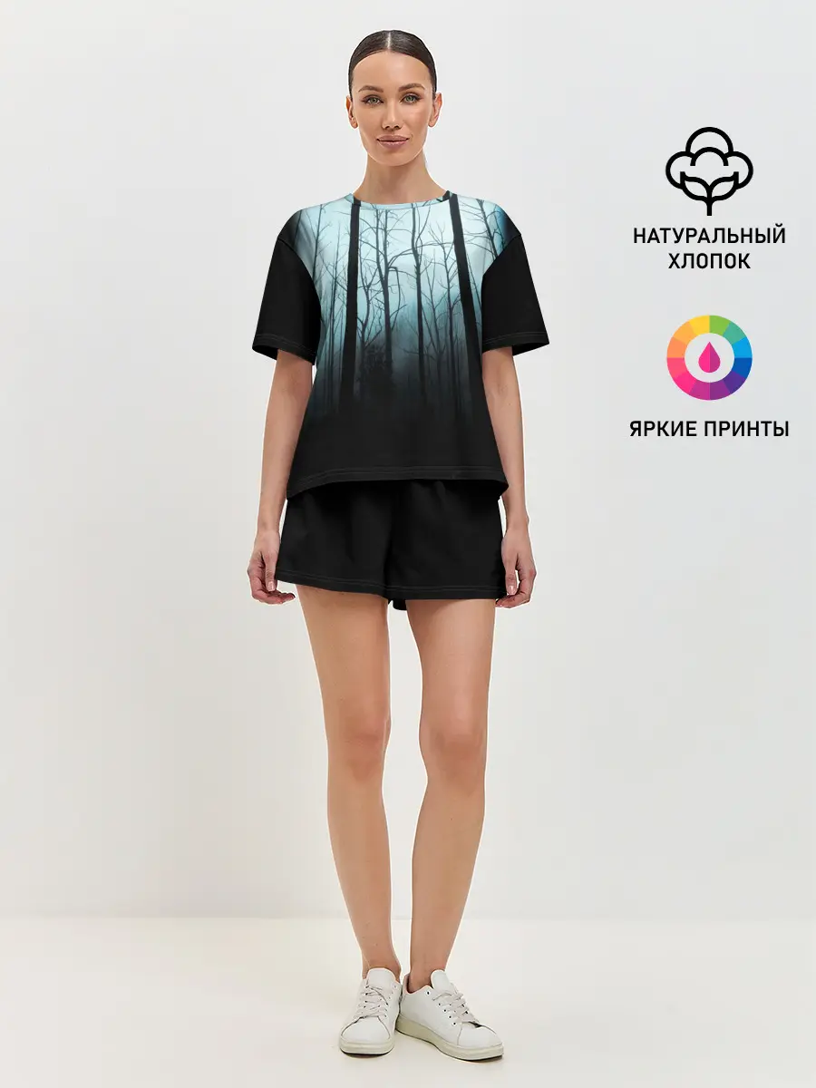 Женская пижама с шортами / ЖУТКИЙ ЛЕС