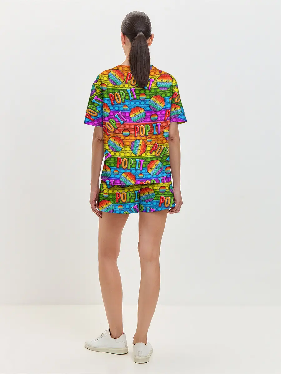 Женская пижама с шортами / POP IT SMILE | ПОП ИТ ПУПЫРКА