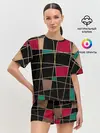 Женская пижама с шортами / Модный абстрактный узор