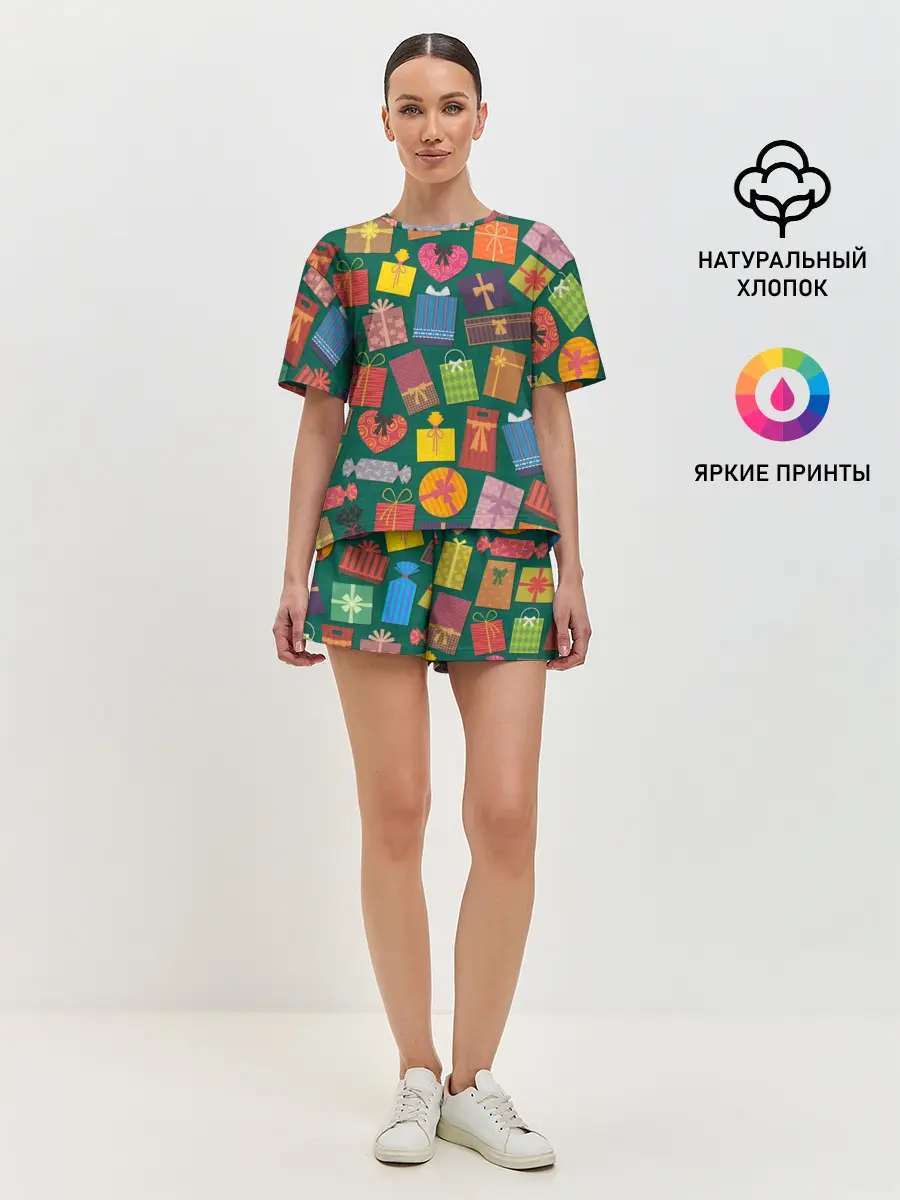 Женская пижама с шортами / Подарки