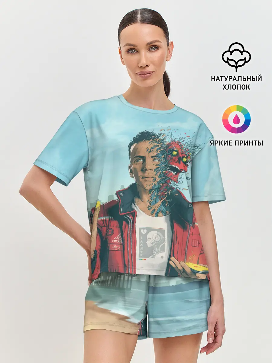 Женская пижама с шортами / Обложка Logic