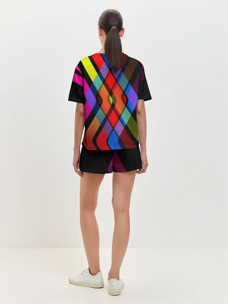 Женская пижама с шортами / Симметрия красок