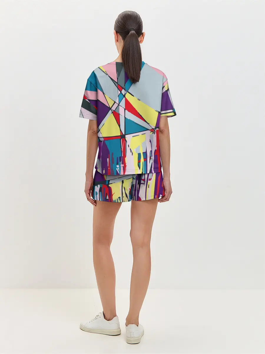 Женская пижама с шортами / Cubisme