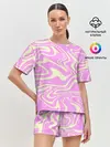 Женская пижама с шортами / Лолипоп абстракция