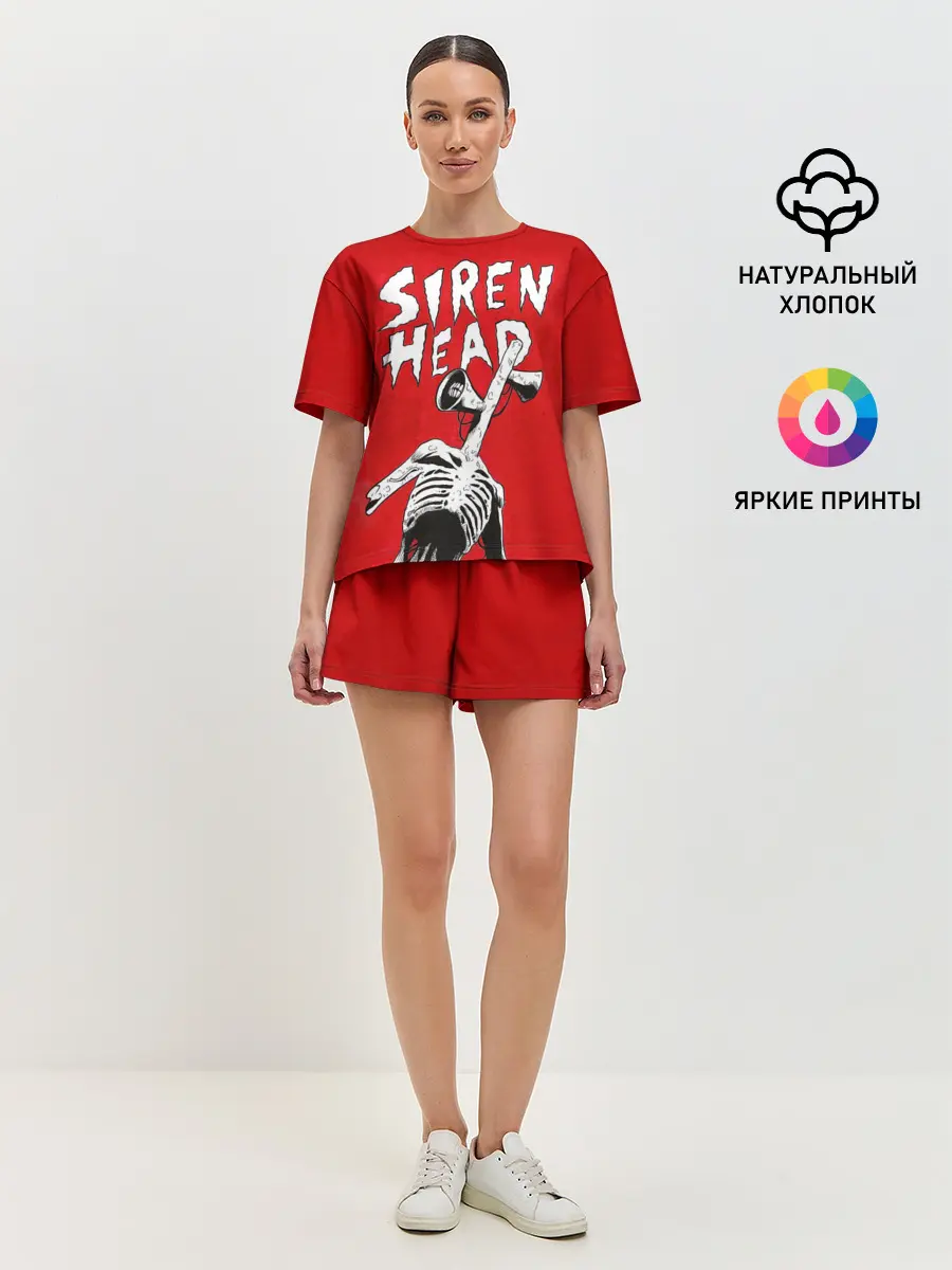 Женская пижама с шортами / Red Siren Head