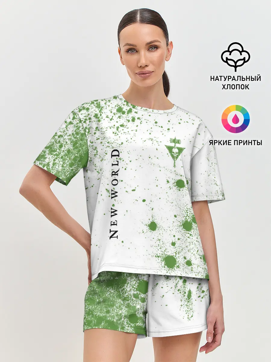 Женская пижама с шортами / New World - Синдикат - Краска