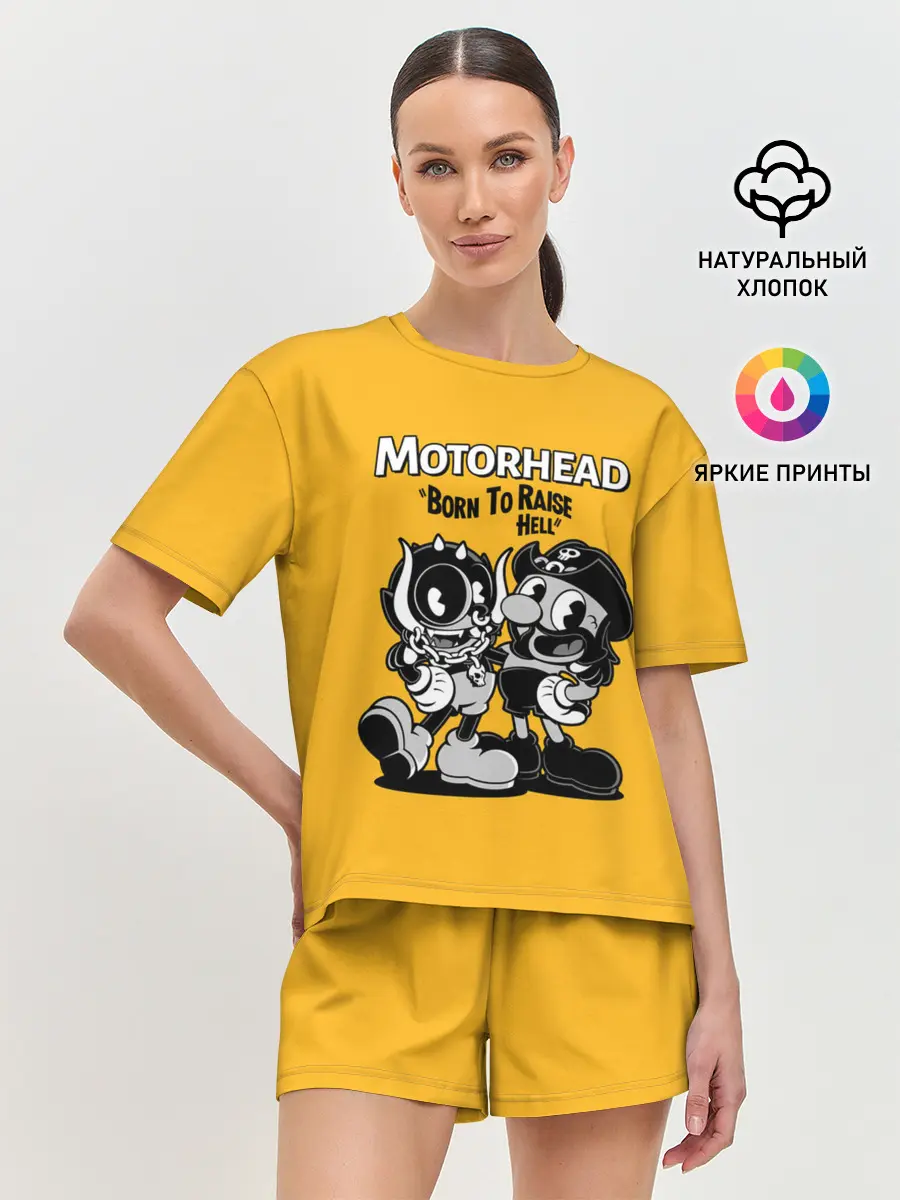 Женская пижама с шортами / Motorhead x Cuphead