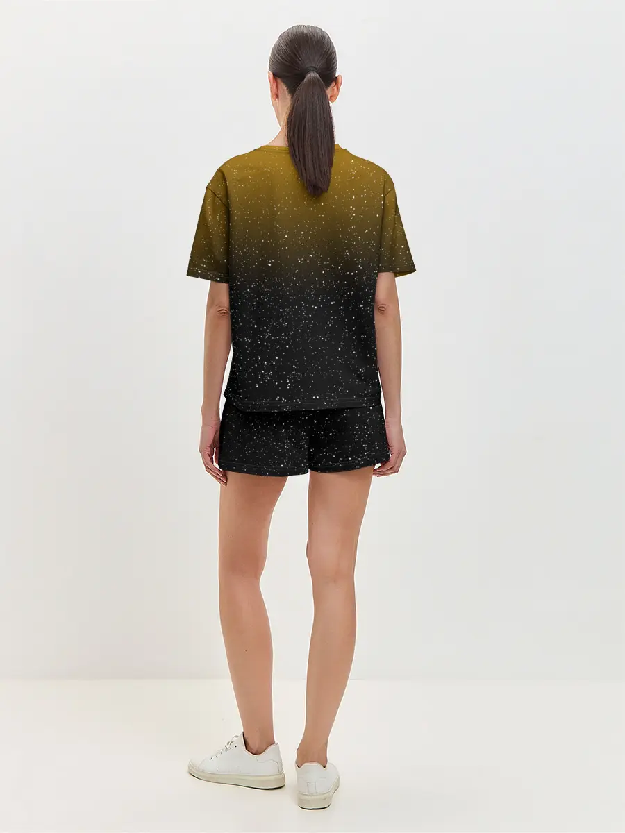 Женская пижама с шортами / ЕНОТ АСТРОНАВТ | ЛУННЫЙ ЕНОТ