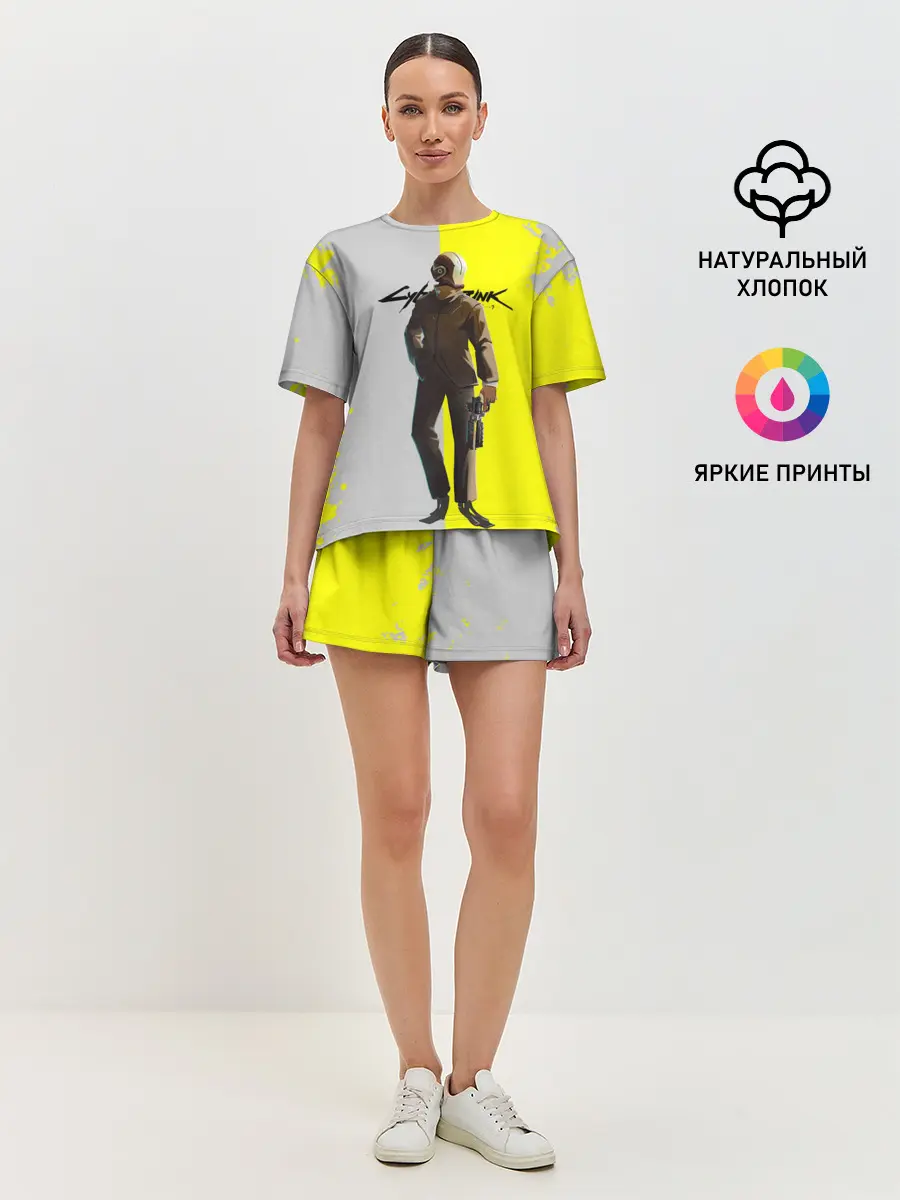 Женская пижама с шортами / CYBERPUNK 2077 | КИБЕРПАНК