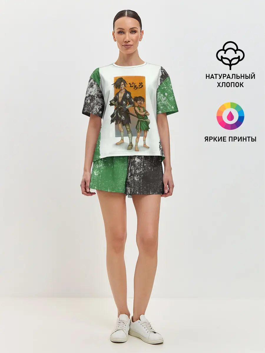 Женская пижама с шортами / Хяккимару и Такебо | Дороро