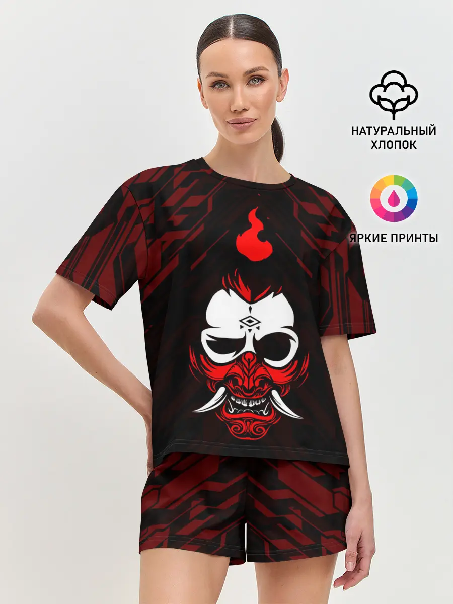 Женская пижама с шортами / DEMON | CYBERPUNK 2077 | КИБЕРПАНК