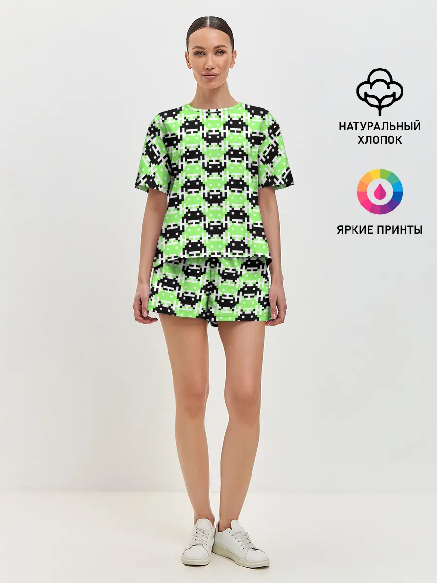 Женская пижама с шортами / Space Invaders | Old game