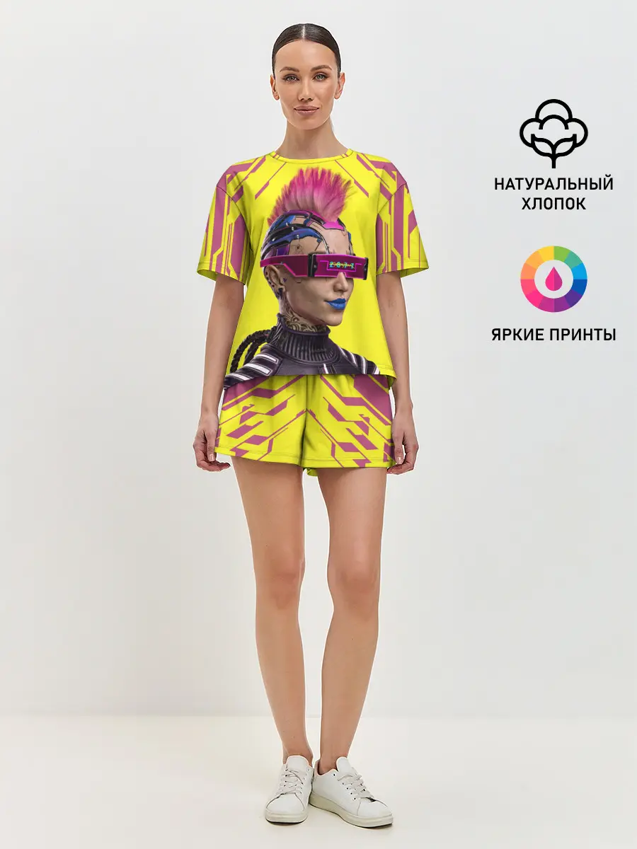 Женская пижама с шортами / CYBERPUNK 2077 | КИБЕРПАНК